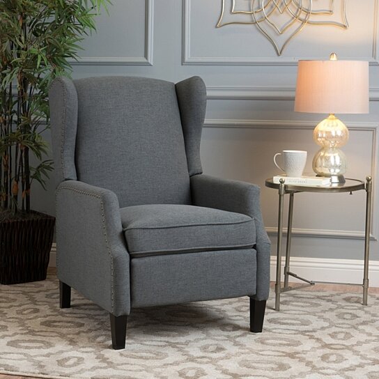 Weyland Wingback Traditional Fabric Recliner